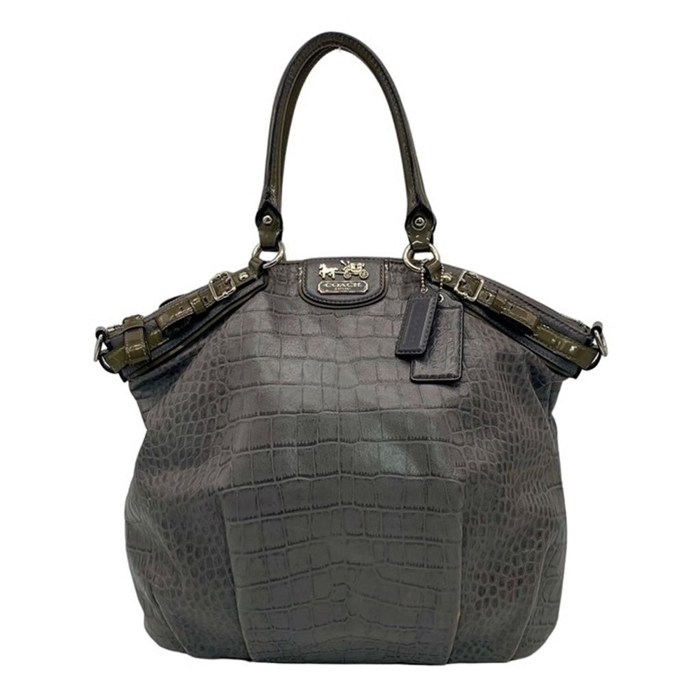 Grey Embossed Madison Lindsey Satchel 18622